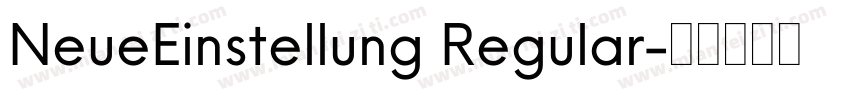 NeueEinstellung Regular字体转换